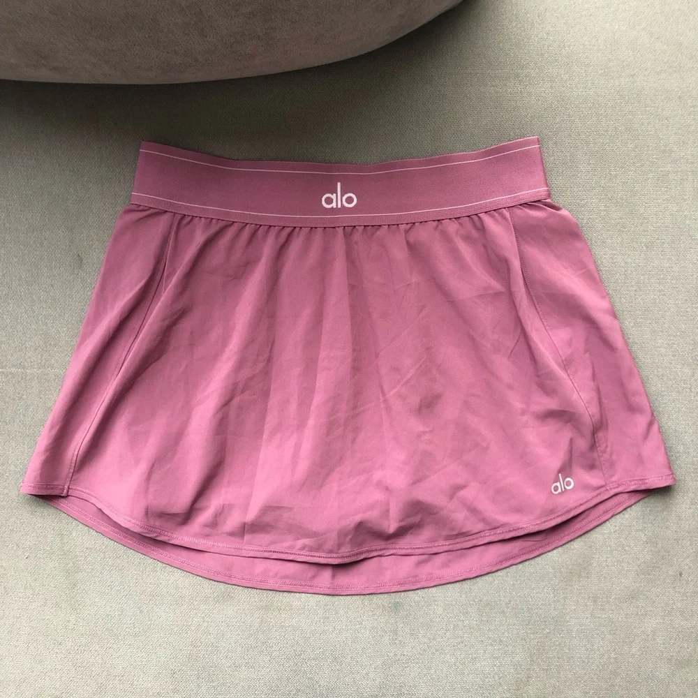 Alo Yoga Match Point Tennis Skirt Soft Mulberry M